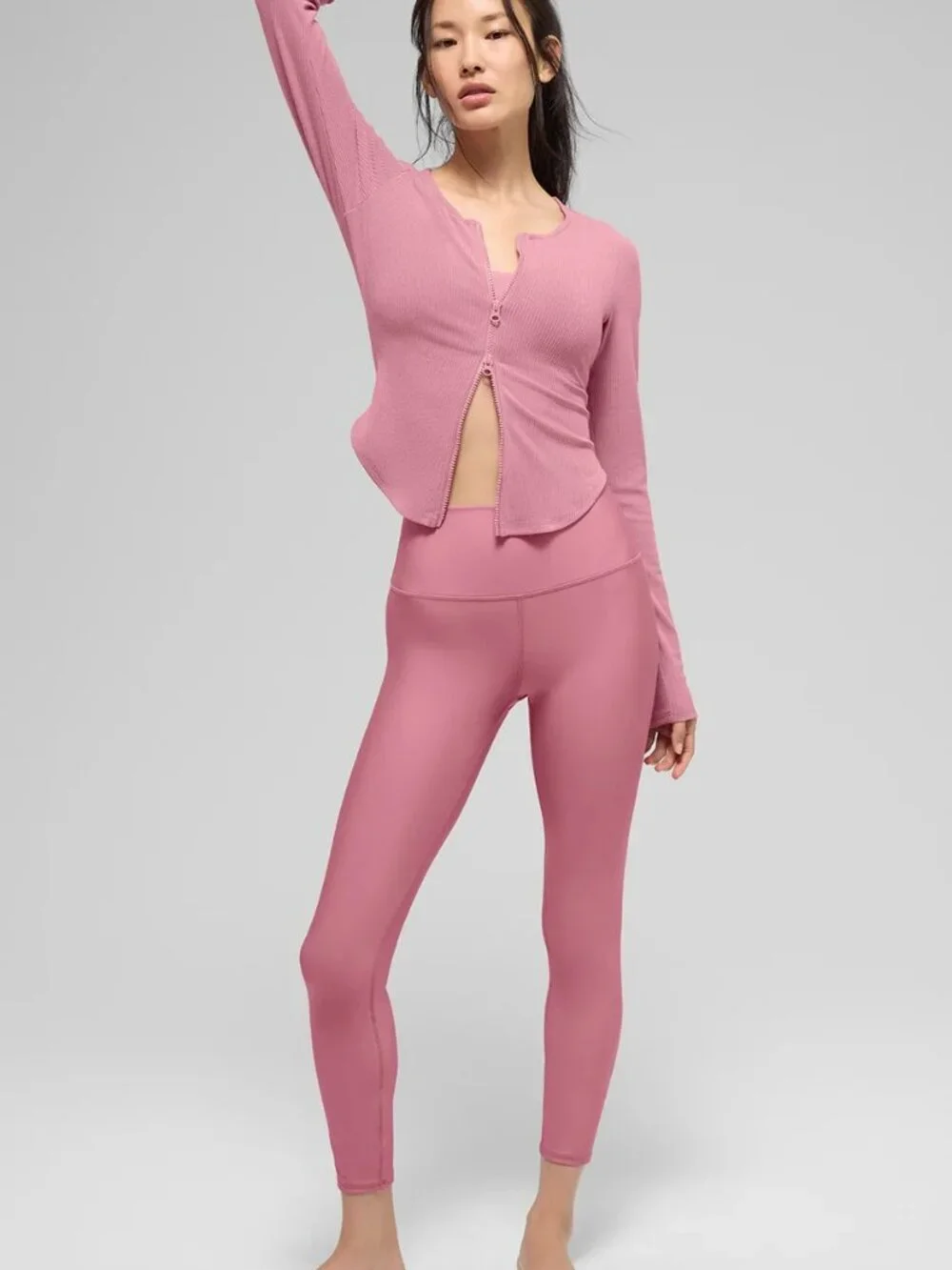 Alo 7/8 High-Waist Airlift Legging Pink Wild Rose Size M
